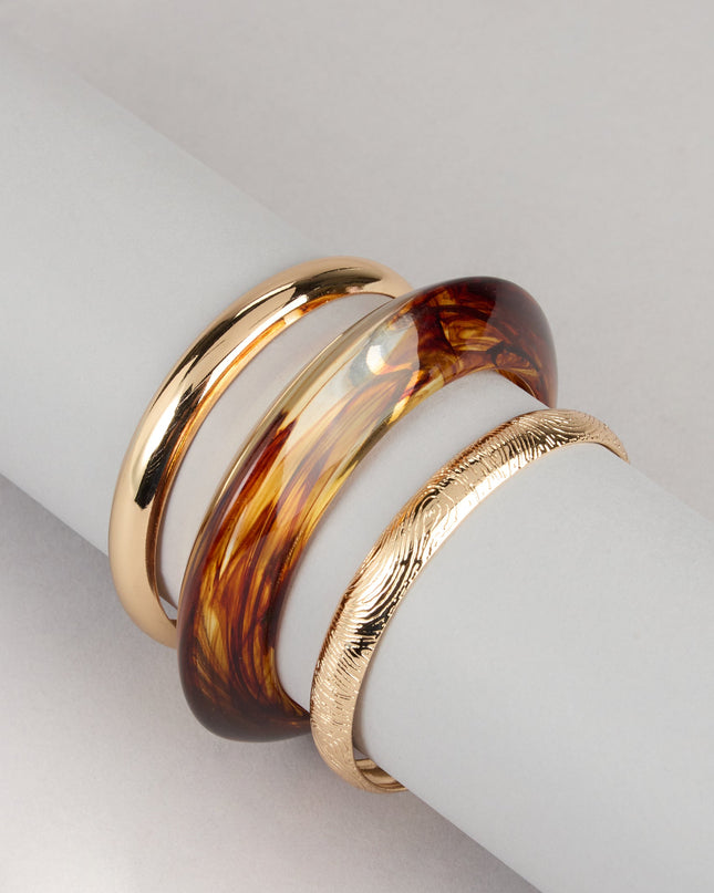 Stacked Intentions Three-Pack Bangle Bracelet Set
