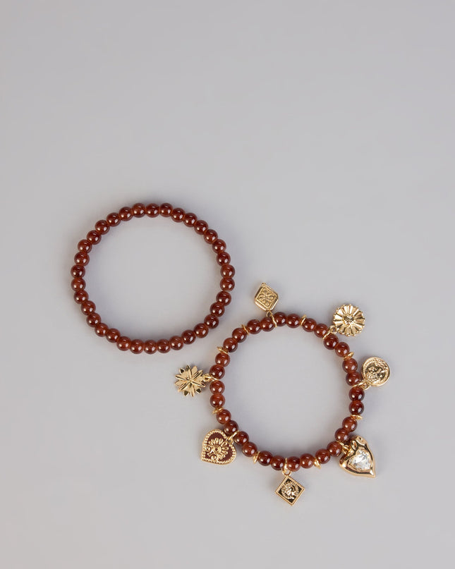 Charm Vibes Beaded Bracelet Duo