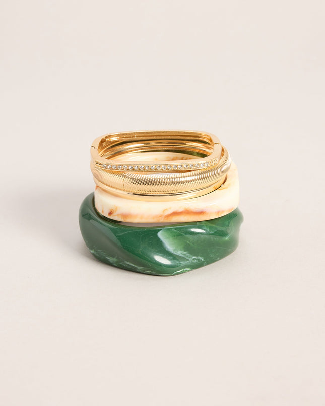 Stacked And Booked Bangle Bracelet Set