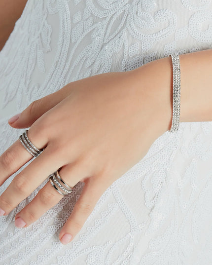 Luxe Staple Rhinestone Stretch Bracelet