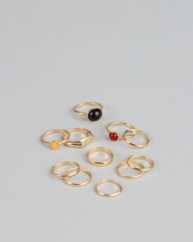 Stacked And Ready Stone Ring Set