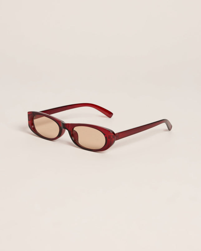 Low Profile Retro Oval Sunglasses