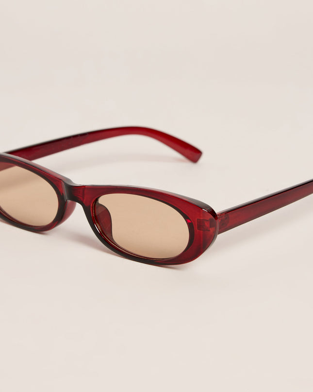Low Profile Retro Oval Sunglasses