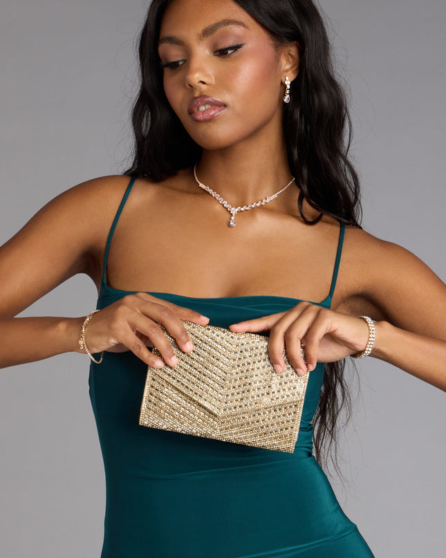 Let's Have A Toast Rhinestone Crossbody Wallet