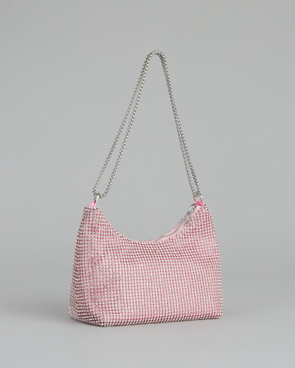 Glamour Girlie Rhinestone Mesh Shoulder Bag