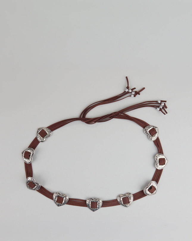 Wild Affair Heart Concho String Belt