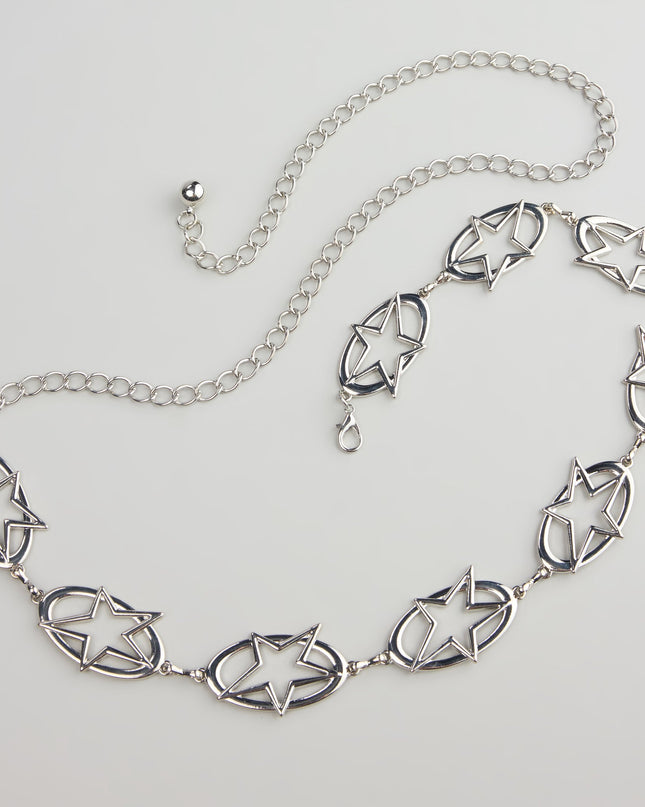 Starstruck Silver Chain Belt