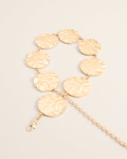Sculpted Shine Disc Chain Belt