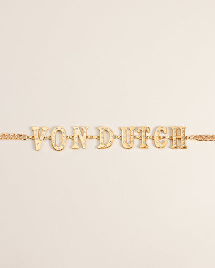 Windsor x Von Dutch Letter Chain Belt