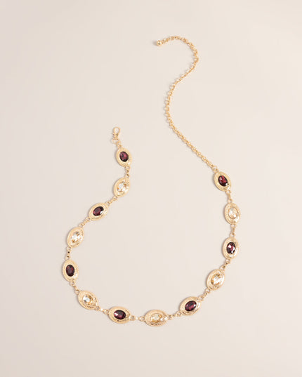 Gem Theory Rhinestone Concho Chain Belt