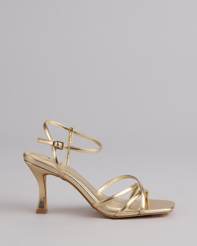 Complete your look from formalwear to going-out looks with heels like the Shine Hour Metallic Strappy Stiletto Heels , featuring a sleek design, Windsor's comfortable fit, and stylish finish.