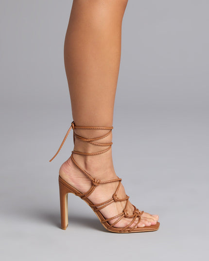 All Tied Up Strappy Block Heels