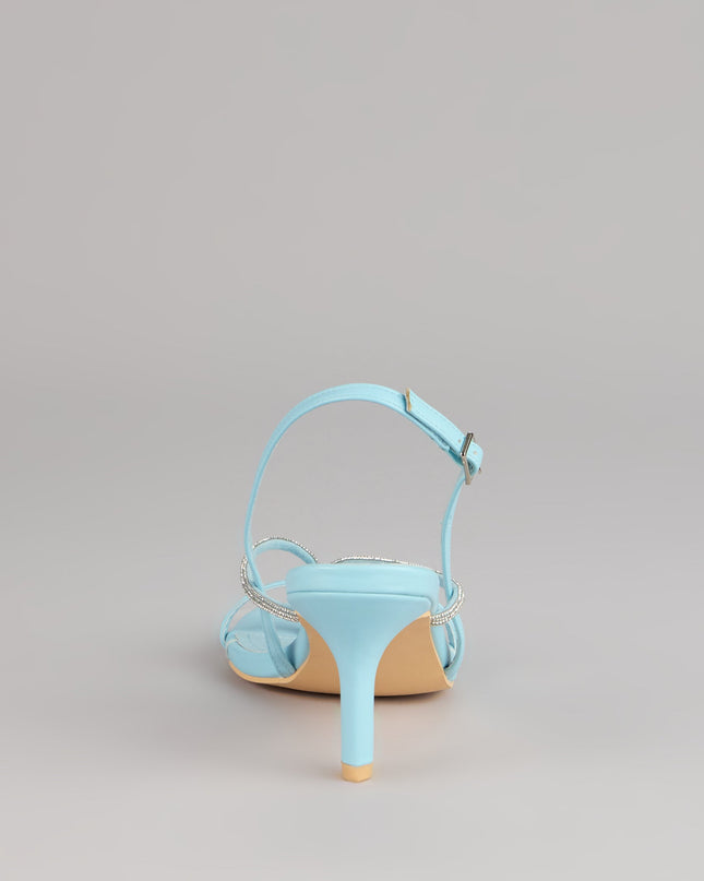 Icy Plans Rhinestone Thong Slingback Heels