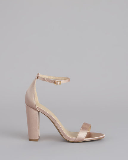 Keep It Chic Satin Block Heels