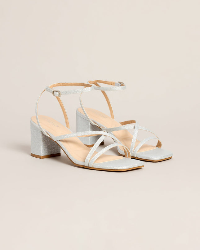 Step Out And Shine Glitter Block Heels