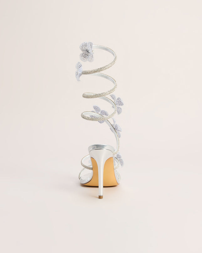 Sparkling Blooms Flower Spiral Heels
