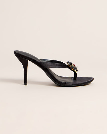 One Of A Kind Satin Thong Mules