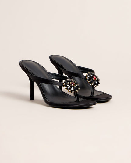 One Of A Kind Satin Thong Mules