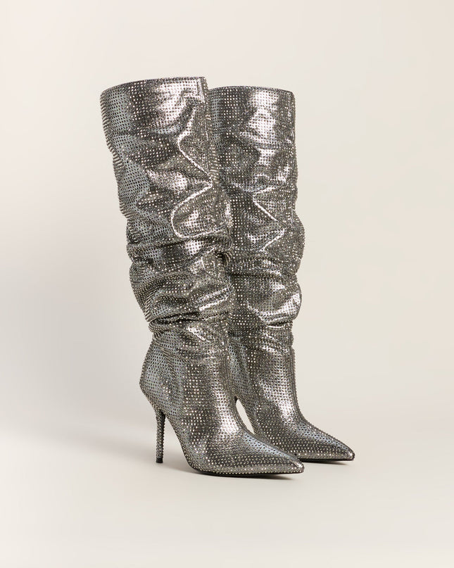 Steal The Flash Rhinestone Boots
